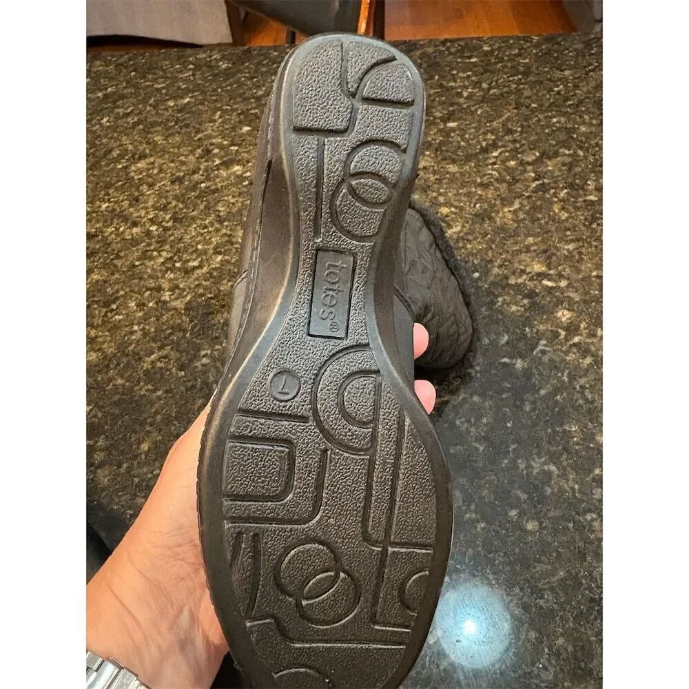 Totes Women's Waterproof Black Snow Boots Size 7 Ankle Winter Casual - Picture 6 of 10